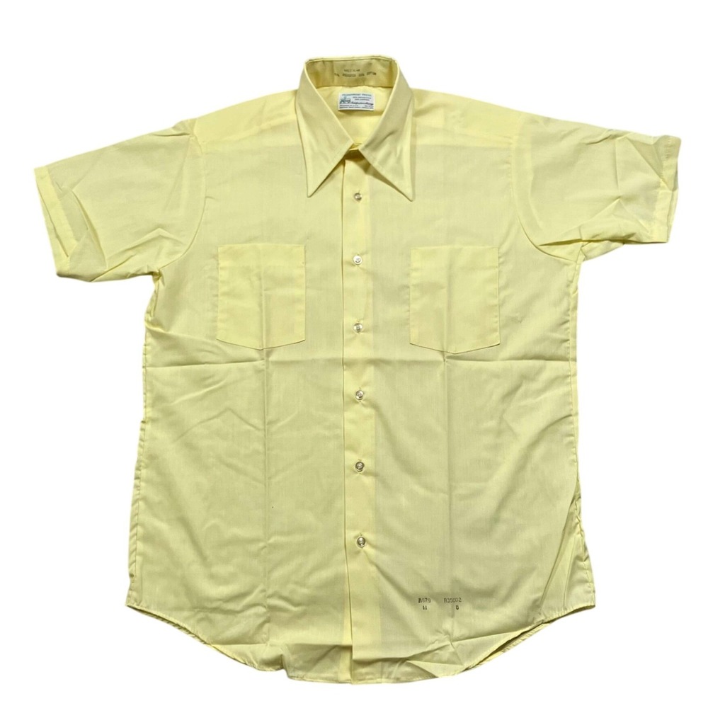 Vintage Kmart Shirt Mens Medium Permanent Press Button Up Poly Cotton 70s